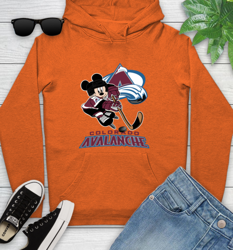 NHL Colorado Avalanche Mickey Mouse Disney Hockey T Shirt Youth Hoodie 5