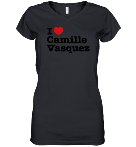 Popcorned Planet I Heart Camille Vasquez Women's V-Neck T-Shirt