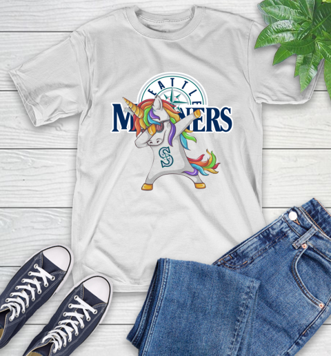 Seattle Mariners MLB Baseball Funny Unicorn Dabbing Sports T-Shirt 13