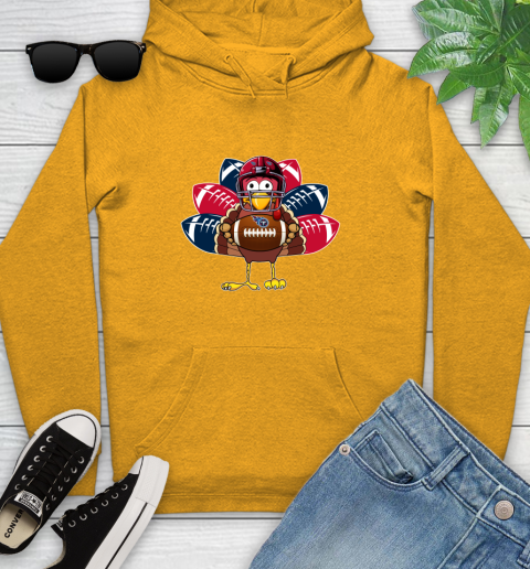 Tennessee Titans Turkey Thanksgiving Day Youth Hoodie 3