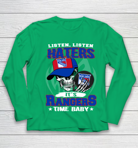 Listen Haters It is RANGERS Time Baby NHL Youth Long Sleeve 4