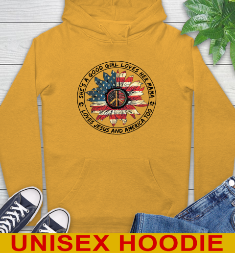 America sunflower she's a good girl loves her mama shirt 14