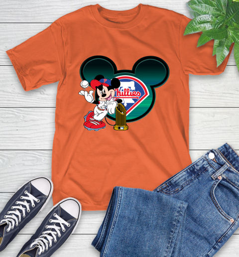 MLB Philadelphia Phillies The Commissioner's Trophy Mickey Mouse Disney T-Shirt 5
