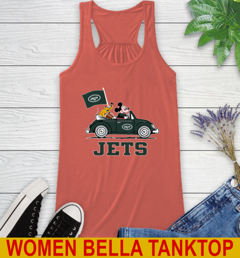 NFL Football New York Jets Pluto Mickey Driving Disney Shirt Racerback Tank 4
