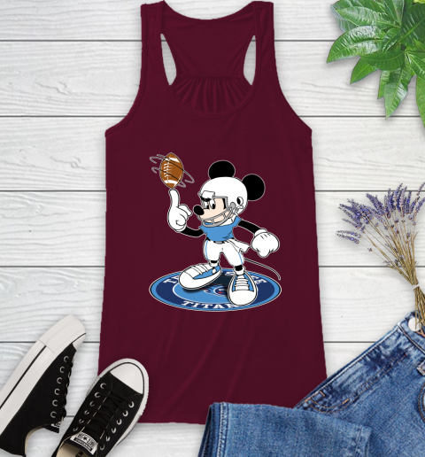 NFL Football Tennessee Titans Cheerful Mickey Disney Shirt Racerback Tank 3