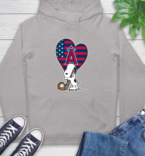 Los Angeles Angels MLB Baseball The Peanuts Movie Adorable Snoopy Hoodie 12