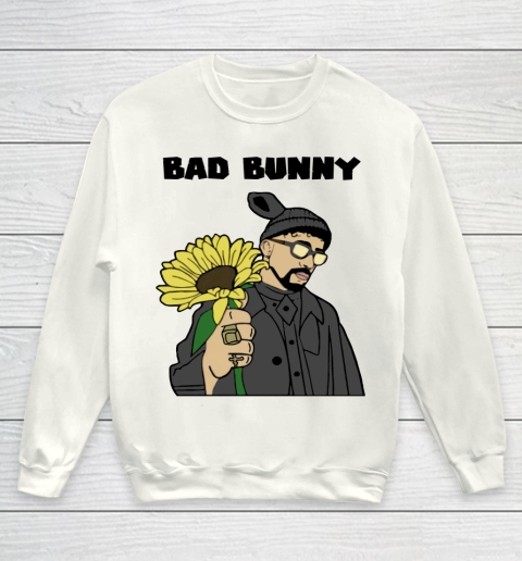 Sunshine flower Bad Bunny rapper gift for fans Youth Sweatshirt