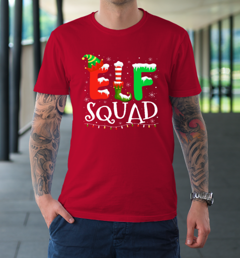 Elf Family Christmas Matching Pajamas Xmas Elf Squad T-Shirt 8