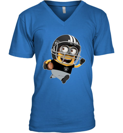 NFL Oakland Raiders Minions Disney Football Sports 8GXnQ9jr1IY v neck unisex 8 95 151514 front royal