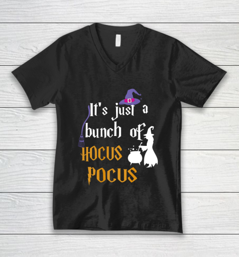 Halloween It s Just a Bunch of Hocus Pocus (2) V-Neck T-Shirt