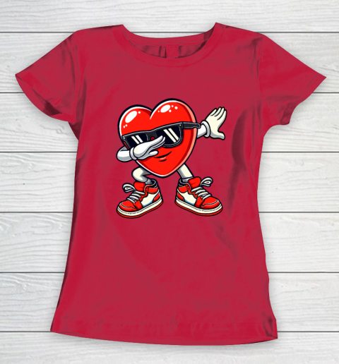 Dabbing Heart Funny Gifts Valentines Day Women's T-Shirt 7