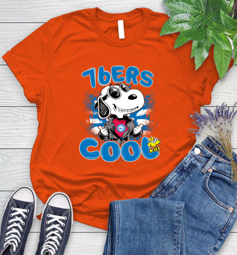 NBA Basketball Philadelphia 76ers Cool Snoopy Shirt Women's T-Shirt 3