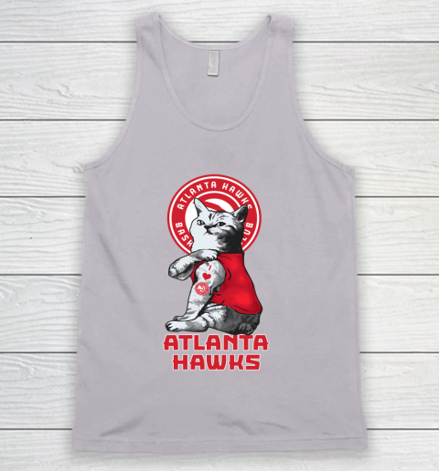 NBA Basketball My Cat Loves Atlanta Hawks Tank Top 3
