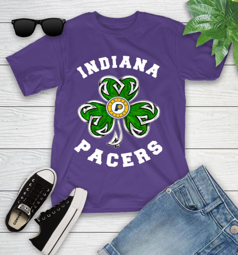 NBA Indiana Pacers Three Leaf Clover St Patrick's Day Basketball Sports Youth T-Shirt 3