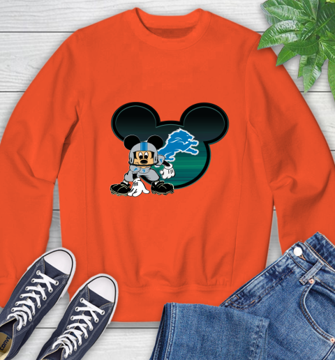 NFL Detroit Lions Mickey Mouse Disney Football T Shirt Sweatshirt 4