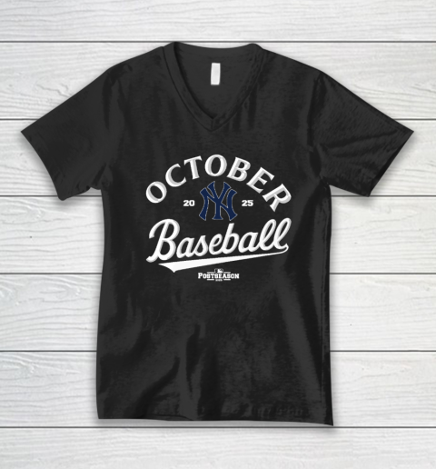 New York Yankees October Baseball 2025 V-Neck T-Shirt