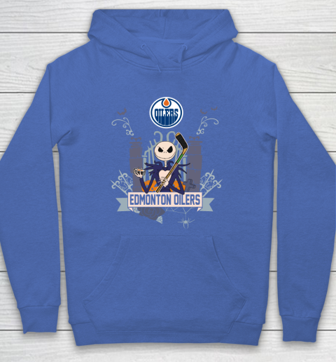 NHL Edmonton Oilers Hockey Jack Skellington Halloween Hoodie 6