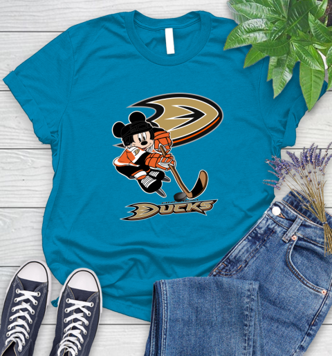 NHL Anaheim Ducks Mickey Mouse Disney Hockey T Shirt Women's T-Shirt 7