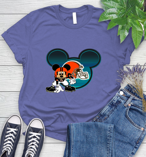 NFL Cleveland Browns Mickey Mouse Disney Football T Shirt Women's T-Shirt 11