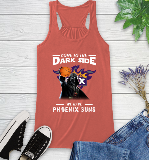 NBA Come To The Dark Side We Have Phoenix Suns Star Wars Darth Vader Basketball Racerback Tank 3