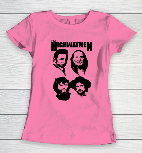 Willie Nelson Johnny Cash Outlaw Country Super Group The Highwaymen Women's T-Shirt 9