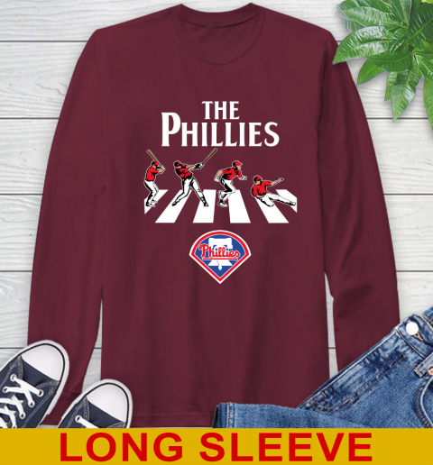 MLB Baseball Philadelphia Phillies The Beatles Rock Band Shirt Long Sleeve T-Shirt 7