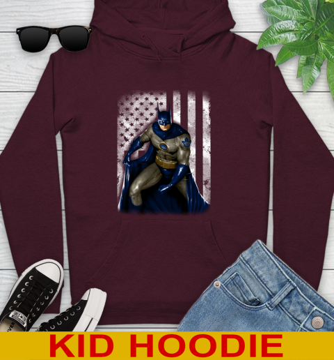Toronto Maple Leafs NHL Hockey Batman DC American Flag Shirt Youth Hoodie 7