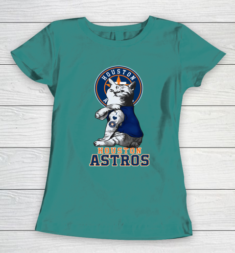 MLB Baseball My Cat Loves Houston Astros Women's T-Shirt 10