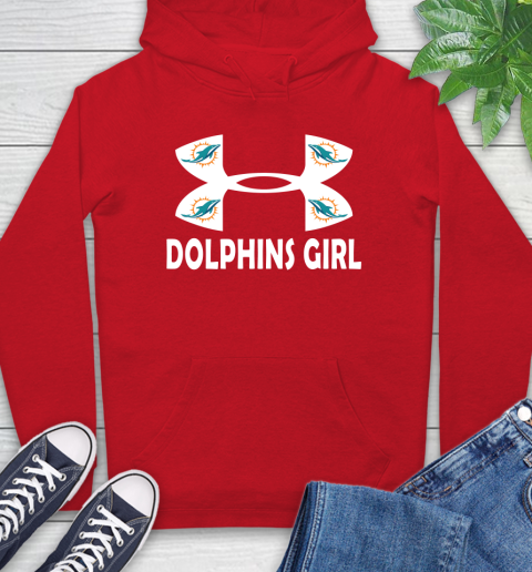NFL Miami Dolphins Girl Under Armour Football Sports Hoodie 10