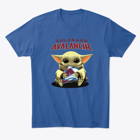 xsr3 baby yoda hugs the colorado avalanche classic t shirt 2 front royal