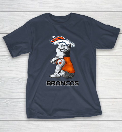 NFL Football My Cat Loves Denver Broncos T-Shirt 3