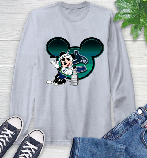 NHL Vancouver Canucks Stanley Cup Mickey Mouse Disney Hockey T Shirt Long Sleeve T-Shirt 6
