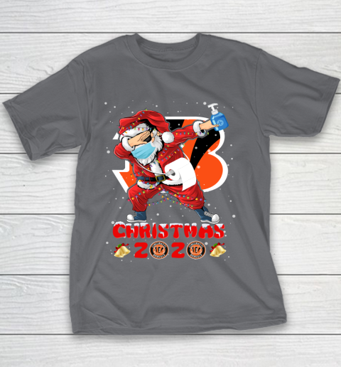 Cincinnati Bengals Funny Santa Claus Dabbing Christmas 2020 NFL Youth T-Shirt 5