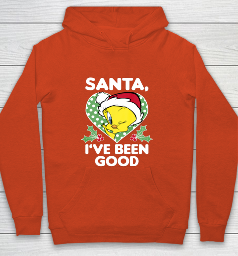 Looney Tunes Christmas Tweety Bird Santa I ve Been Good Youth Hoodie 3