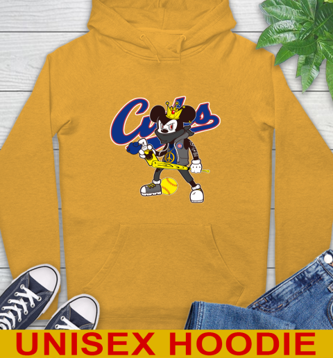 Chicago Cubs MLB Baseball Mickey Peace Sign Sports Hoodie 3