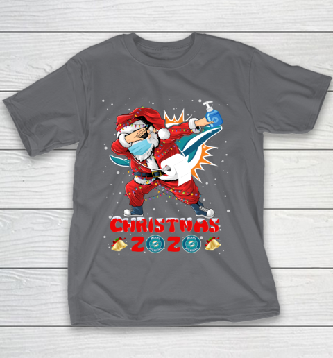 Miami Dolphins Funny Santa Claus Dabbing Christmas 2020 NFL Youth T-Shirt 5