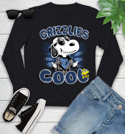 NBA Basketball Memphis Grizzlies Cool Snoopy Shirt Youth Long Sleeve