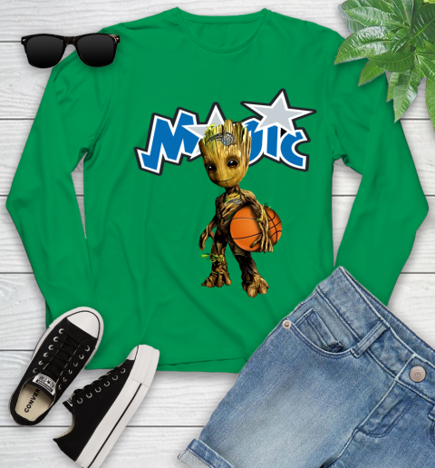 Orlando Magic NBA Basketball Groot Marvel Guardians Of The Galaxy Youth Long Sleeve 6
