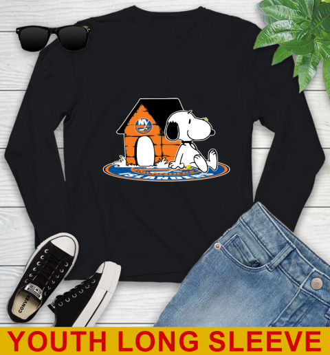 NHL Hockey New York Islanders Snoopy The Peanuts Movie Shirt Youth Long Sleeve 2