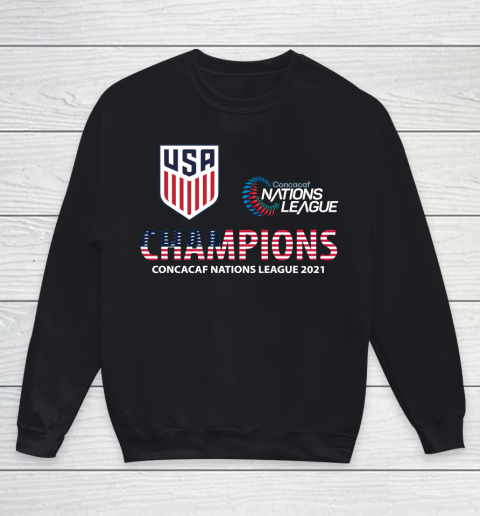 USA Man Soccer 2021 Concacaf Nations League Champions Youth Sweatshirt