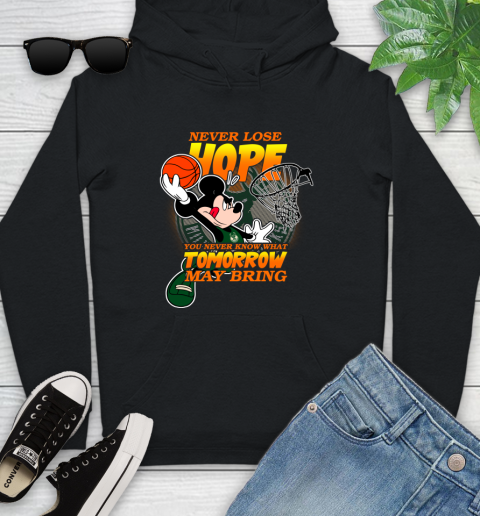 Milwaukee Bucks NBA Basketball Mickey Disney Never Lose Hope Youth Hoodie