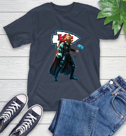NFL Thor Avengers Endgame Football Kansas City Chiefs T-Shirt 4