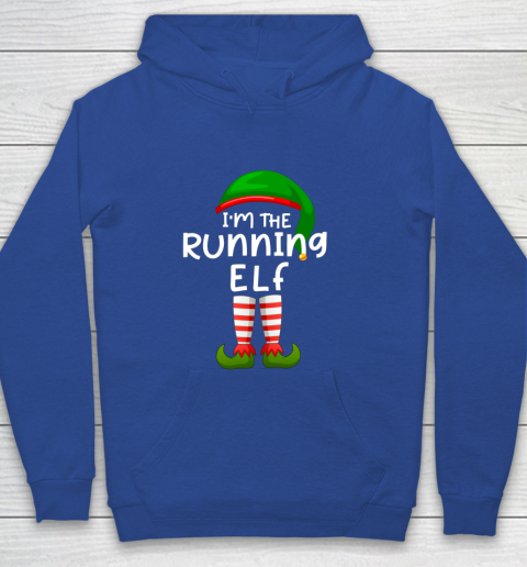 I m The Running Elf Funny Elf Family Matching Christmas Youth Hoodie 6