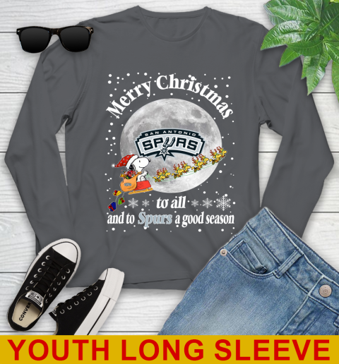 San Antonio Spurs Merry Christmas To All And To Spurs A Good Season NBA Basketball Sports Youth Long Sleeve 9