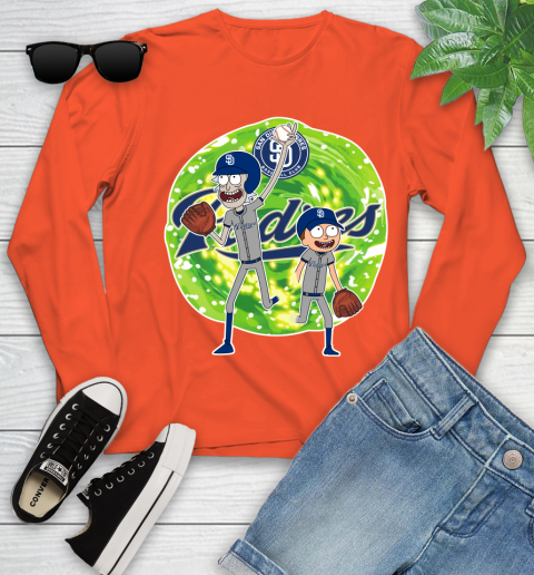MLB San Diego Padres Rick And Morty Baseball Sports Youth Long Sleeve 4