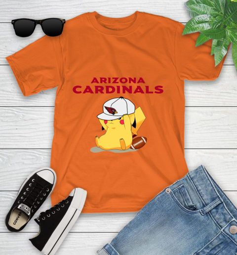 NFL Pikachu Football Sports Arizona Cardinals Youth T-Shirt 7
