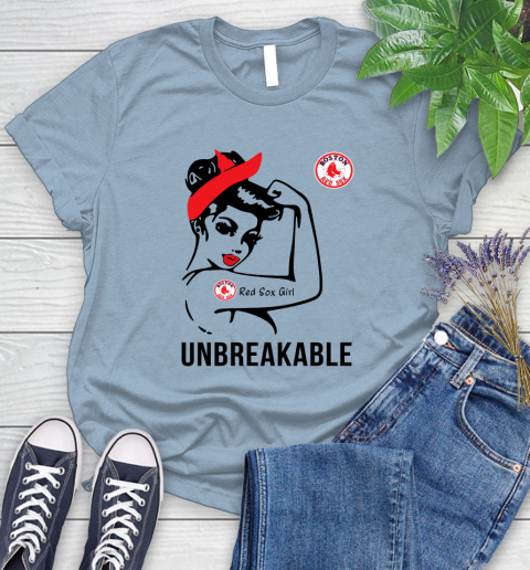 MLB Boston Red Sox Girl Unbreakable Baseball Sports Women's T-Shirt 6
