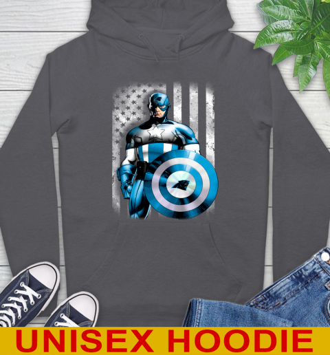 Carolina Panthers NFL Football Captain America Marvel Avengers American Flag Shirt Hoodie 7