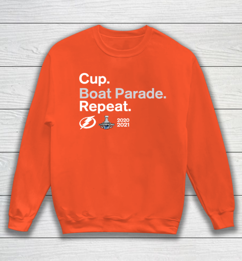 Cup Boat Parade Repeat Tampa bay Lightnings Stanley Hockey 2021 Sweatshirt 3