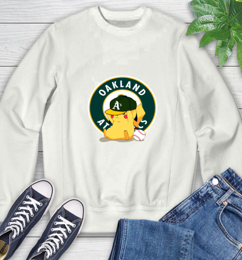 MLB Pikachu Baseball Sports Oakland Athletics Sweatshirt